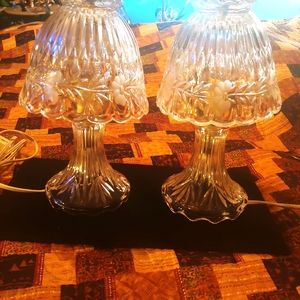 Vintage crystal illuminating lamps